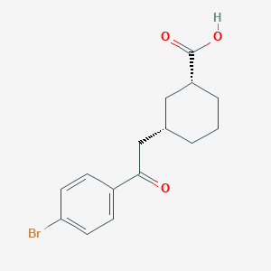cis-3-[2-(4-Bromophenyl)-2-oxoethyl]cyclohexane-1-carboxylic acid