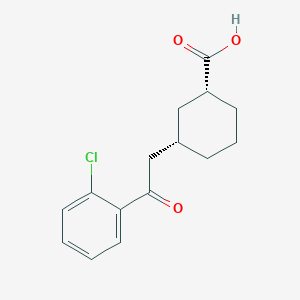 cis-3-[2-(2-Chlorophenyl)-2-oxoethyl]cyclohexane-1-carboxylic acid