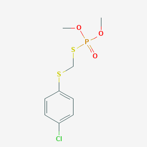 molecular formula C9H12ClO3PS2 B164915 O,O-dimethyl S-(((4-chlorophenyl)thio)methyl) phosphorothioate CAS No. 7332-32-3