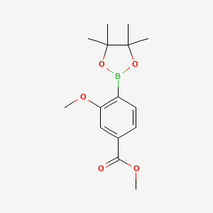 molecular formula C15H21BO5 B1649172 Methyl 3-methoxy-4-(4,4,5,5-tetramethyl-1,3,2-dioxaborolan-2-yl)benzoate CAS No. 1246765-32-1