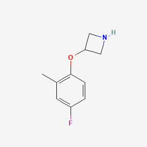 molecular formula C10H12FNO B1649175 3-(4-Fluoro-2-methyl-phenoxy)-azetidine 