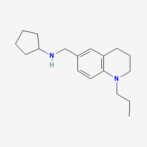 molecular formula C18H28N2 B1649182 N-[(1-Propyl-1,2,3,4-tetrahydroquinolin-6-YL)-methyl]cyclopentanamine CAS No. 1119453-03-0