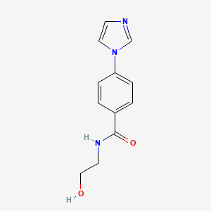 molecular formula C12H13N3O2 B1649189 N-(2-Hydroxyethyl)-4-(1H-imidazol-1-yl)benzamide CAS No. 952183-34-5