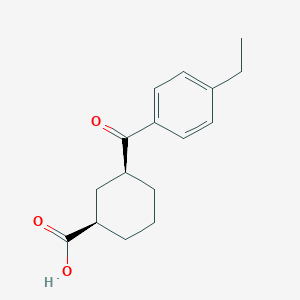 cis-3-(4-Ethylbenzoyl)cyclohexane-1-carboxylic acid