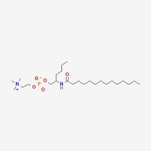 molecular formula C25H53N2O5P B164922 2-Tetradecanoylaminohexanol-1-phosphocholine CAS No. 131736-77-1