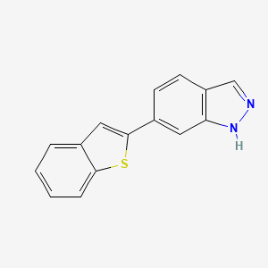 molecular formula C15H10N2S B1649229 6-(Benzothiophen-2-YL)-1H-indazole 