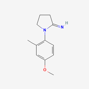 molecular formula C12H16N2O B1649231 1-[2-Methyl-4-(methyloxy)phenyl]-2-pyrrolidinimine 