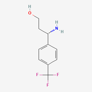 molecular formula C10H12F3NO B1649249 (s)-3-Amino-3-(4-trifluoromethylphenyl)propan-1-ol 