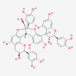 molecular formula C45H36O18 B1649278 Epicatechin-(4beta->8)-epicatechin-(2beta->7,4beta->8)-catechin CAS No. 114637-81-9