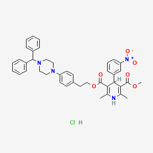 molecular formula C41H43ClN4O6 B1649279 Watanipidine monohydrochloride CAS No. 116308-56-6