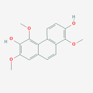 molecular formula C17H16O5 B1649284 2,6-菲并二酚，1,5,7-三甲氧基- CAS No. 118169-17-8