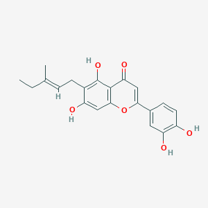molecular formula C21H20O6 B1649294 2-(3,4-dihydroxyphenyl)-5,7-dihydroxy-6-[(E)-3-methylpent-2-enyl]chromen-4-one CAS No. 129145-53-5