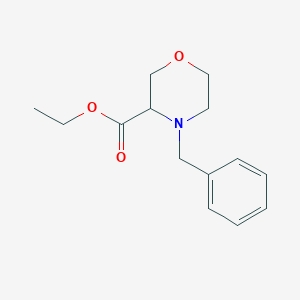 molecular formula C14H19NO3 B164935 Ethyl 4-benzylmorpholine-3-carboxylate CAS No. 1219383-86-4