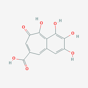 molecular formula C12H8O7 B1649354 2,3,4,6-Tetrahydroxy-5-oxo-5h-benzo[7]annulene-8-carboxylic acid CAS No. 5146-12-3