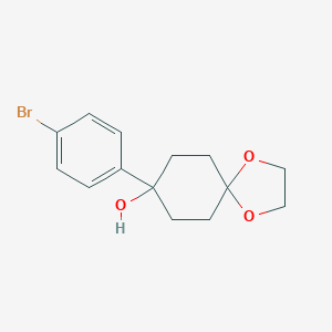 molecular formula C14H17BrO3 B164937 8-(4-Bromophenyl)-1,4-dioxaspiro[4.5]decan-8-ol CAS No. 125962-59-6