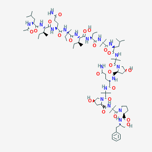 molecular formula C85H140N18O22 B164943 Zervamicin Z-L CAS No. 135995-68-5
