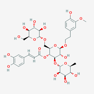 molecular formula C36H48O20 B1649431 [(2R,3R,4R,5R,6R)-5-hydroxy-6-[2-(4-hydroxy-3-methoxyphenyl)ethoxy]-2-[[(2R,3R,4S,5S,6S)-3,4,5-trihydroxy-6-(hydroxymethyl)oxan-2-yl]oxymethyl]-4-[(2S,3R,4R,5R,6S)-3,4,5-trihydroxy-6-methyloxan-2-yl]oxyoxan-3-yl] (E)-3-(3,4-dihydroxyphenyl)prop-2-enoate CAS No. 93236-42-1