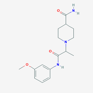 molecular formula C16H23N3O3 B1649446 1-[1-(3-Methoxyanilino)-1-oxopropan-2-yl]piperidine-4-carboxamide CAS No. 1000931-91-8