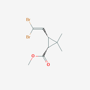 molecular formula C9H12Br2O2 B164945 methyl (1R,3R)-3-(2,2-dibromoethenyl)-2,2-dimethylcyclopropane-1-carboxylate CAS No. 113830-50-5