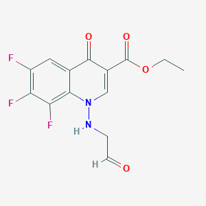molecular formula C14H11F3N2O4 B1649461 Ethyl 6,7,8-trifluoro-4-oxo-1-(2-oxoethylamino)quinoline-3-carboxylate CAS No. 100276-65-1