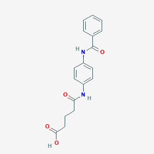 molecular formula C18H18N2O4 B164948 5-(4-Benzamidoanilino)-5-oxopentanoic acid CAS No. 134485-49-7