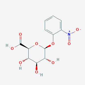 molecular formula C12H13NO9 B016495 (2S,3S,4S,5R,6S)-3,4,5-Trihydroxy-6-(2-nitrophenoxy)tetrahydro-2H-pyran-2-carboxylic acid CAS No. 137629-36-8