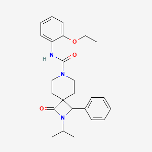 molecular formula C25H31N3O3 B1649531 N-(2-ethoxyphenyl)-2-isopropyl-1-oxo-3-phenyl-2,7-diazaspiro[3.5]nonane-7-carboxamide CAS No. 1014116-10-9