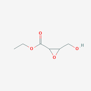 molecular formula C6H10O4 B164956 Oxiranecarboxylic acid, 3-(hydroxymethyl)-, ethyl ester (9CI) CAS No. 139165-10-9