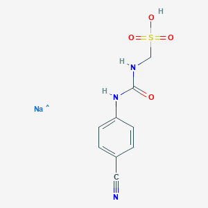 molecular formula C9H8N3NaO4S B164959 N-(4-Cyanophenyl)-N'-((sodiosulfo)methyl)urea CAS No. 134555-22-9