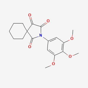 B1649625 2-Azaspiro(4,5)decane-1,3,4-trione, 2-(3',4',5'-trimethoxyphenyl)- CAS No. 102585-86-4