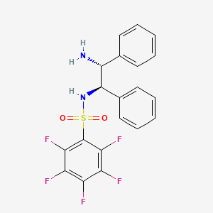 molecular formula C20H15F5N2O2S B1649634 N-((1R,2R)-2-Amino-1,2-diphenylethyl)-2,3,4,5,6-pentafluorobenzenesulfonamide CAS No. 1026785-12-5