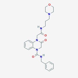 molecular formula C25H31N5O4 B1649677 N-benzyl-4-{2-[(3-morpholin-4-ylpropyl)amino]-2-oxoethyl}-3-oxo-3,4-dihydroquinoxaline-1(2H)-carboxamide CAS No. 1031596-17-4