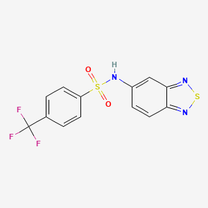 molecular formula C13H8F3N3O2S2 B1649693 N-(2,1,3-benzothiadiazol-5-yl)-4-(trifluoromethyl)benzenesulfonamide CAS No. 1032507-42-8