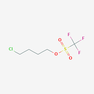 molecular formula C5H8ClF3O3S B1649727 Methanesulfonic acid, trifluoro-, 4-chlorobutyl ester CAS No. 103935-55-3