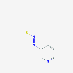 molecular formula C9H13N3S B164974 Tert-butylsulfanyl(pyridin-3-yl)diazene CAS No. 132555-20-5