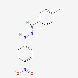 molecular formula C14H13N3O2 B1649765 N-[(4-methylphenyl)methylideneamino]-4-nitroaniline CAS No. 10477-83-5