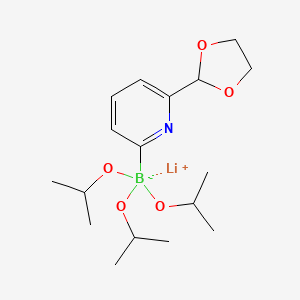 molecular formula C17H29BLiNO5 B1649774 Lithium [6-(1,3-dioxolan-2-yl)pyridin-2-yl]triisopropoxyborate CAS No. 1048030-50-7