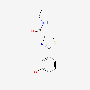 molecular formula C13H14N2O2S B1649778 N-ethyl-2-(3-methoxyphenyl)-1,3-thiazole-4-carboxamide CAS No. 1048800-01-6