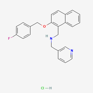 molecular formula C24H22ClFN2O B1649794 N-[[2-[(4-fluorophenyl)methoxy]naphthalen-1-yl]methyl]-1-pyridin-3-ylmethanamine;hydrochloride CAS No. 1049720-14-0