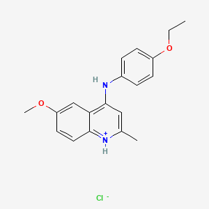 molecular formula C19H21ClN2O2 B1649810 N-(4-ethoxyphenyl)-6-methoxy-2-methylquinolin-1-ium-4-amine;chloride CAS No. 1049789-65-2