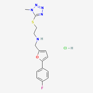 N-{[5-(4-fluorophenyl)-2-furyl]methyl}-2-[(1-methyl-1H-tetrazol-5-yl)thio]ethanamine hydrochloride