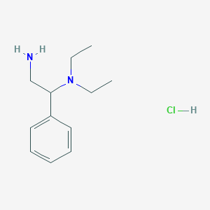 molecular formula C12H21ClN2 B1649817 N,N-Diethyl-1-phenylethane-1,2-diamine;hydrochloride CAS No. 1050509-08-4