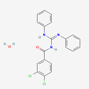 3,4-Dichloro-N-(N,N'-diphenylcarbamimidoyl)benzamide;hydrate