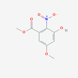 molecular formula C9H9NO6 B1649846 Methyl 3-hydroxy-5-methoxy-2-nitrobenzoate CAS No. 105897-21-0