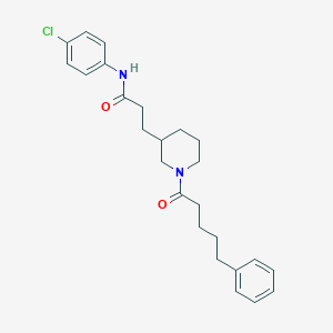 molecular formula C25H31ClN2O2 B1649873 N-(4-chlorophenyl)-3-[1-(5-phenylpentanoyl)-3-piperidinyl]propanamide CAS No. 1065603-82-8