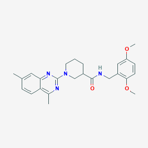 molecular formula C25H30N4O3 B1649875 N-(2,5-dimethoxybenzyl)-1-(4,7-dimethyl-2-quinazolinyl)-3-piperidinecarboxamide CAS No. 1065608-55-0