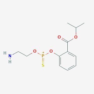 molecular formula C12H17NO4PS+ B164988 2-Aminoethoxy-(2-propan-2-yloxycarbonylphenoxy)-sulfanylidenephosphanium CAS No. 25205-08-7