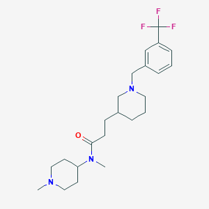 molecular formula C23H34F3N3O B1649886 N-methyl-N-(1-methyl-4-piperidinyl)-3-{1-[3-(trifluoromethyl)benzyl]-3-piperidinyl}propanamide CAS No. 1070377-36-4