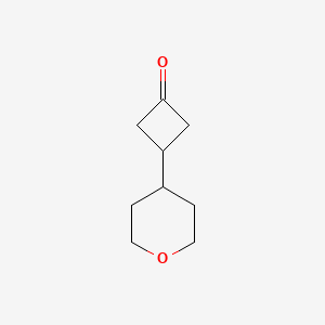 molecular formula C9H14O2 B1649908 3-(Oxan-4-yl)cyclobutan-1-one CAS No. 1080636-46-9
