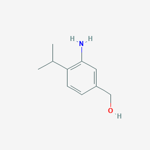 molecular formula C10H15NO B164993 [3-Amino-4-(propan-2-yl)phenyl]methanol CAS No. 130766-93-7